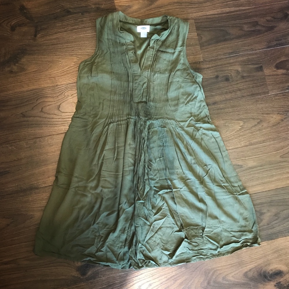 OLD NAVY FOREST GREEN SLEEVELESS DRESS